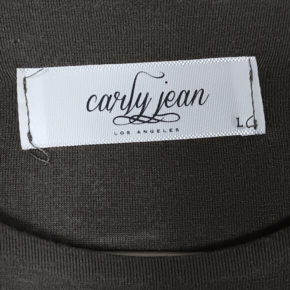 Carly JeanSleeveless Top Size Large Military Green Fully Lined - Picture 6 of 10